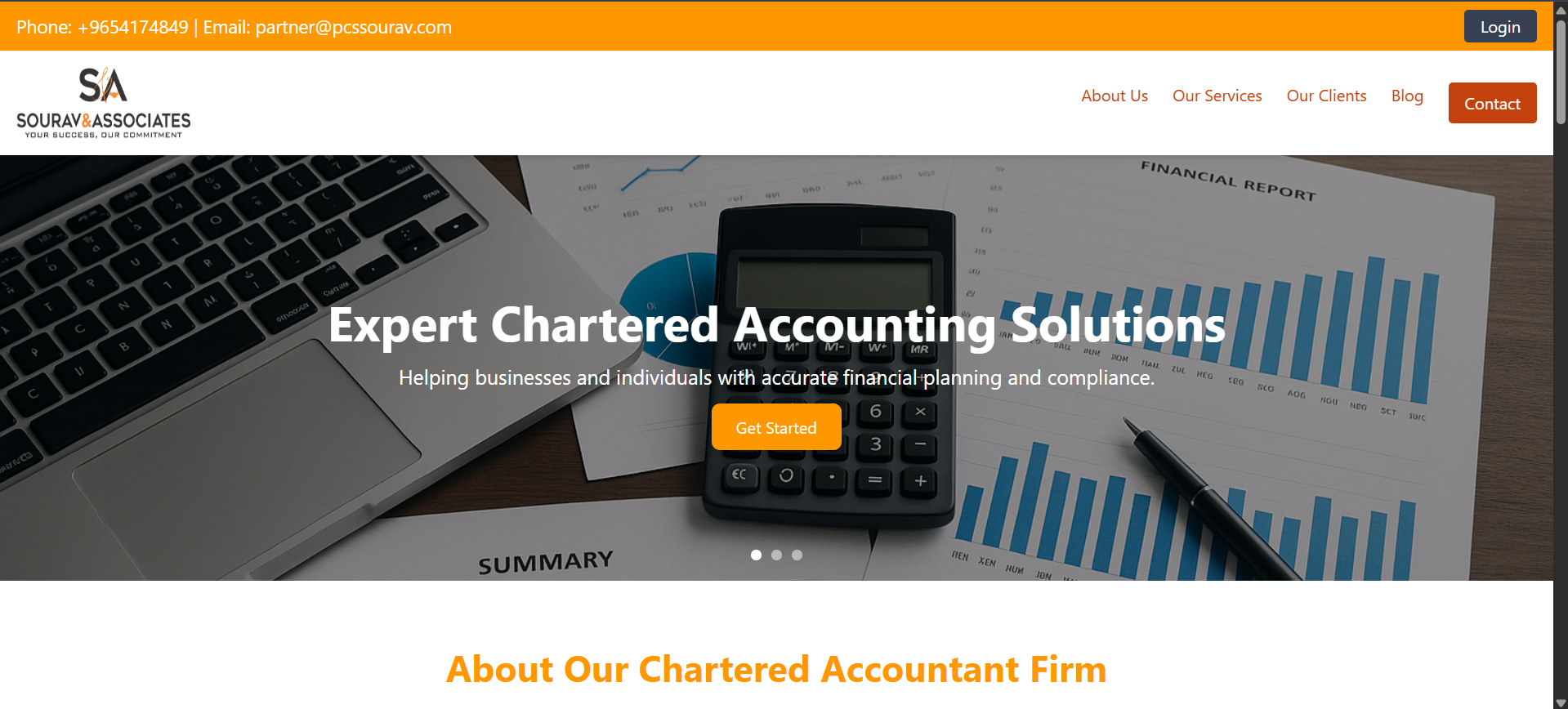 Chartered Accountant Professional Website 